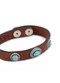 细节 - 点击放大 - MANCINO - Turquoise Stud Leather Bracelet