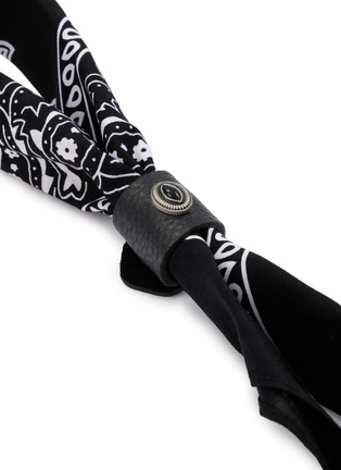 细节 - 点击放大 - MANCINO - Leather Bolo Cotton Bandana