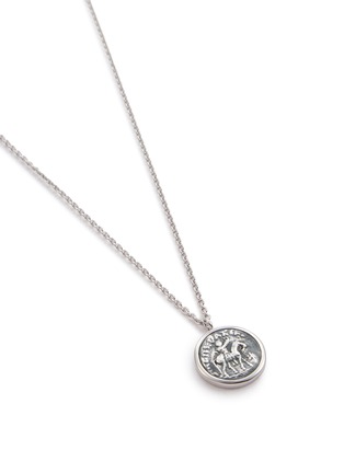 细节 - 点击放大 - TOM WOOD - Coin Pentant Rhodium Plated Silver Necklace