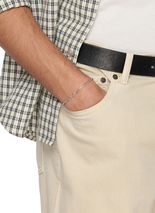 模特儿示范图 - 点击放大 - TOM WOOD - Rue Rhodium Plated Silver Bracelet