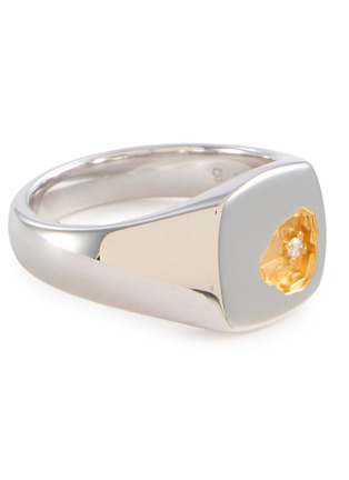 细节 - 点击放大 - TOM WOOD - Small Minied Rhodium Plated Silver Ring