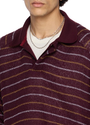 模特儿示范图 - 点击放大 - TOM WOOD - Cable Rhodium Plated Silver Chain Necklace