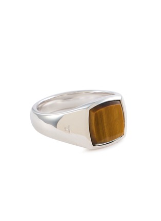 细节 - 点击放大 - TOM WOOD - Tiger Eye Kay Rhodium Plated Silver Ring