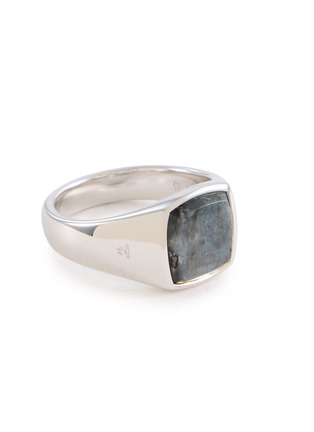 细节 - 点击放大 - TOM WOOD - Larvikite Kay Rhodium Plated Silver Ring