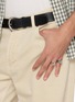 模特儿示范图 - 点击放大 - TOM WOOD - Larvikite Kay Rhodium Plated Silver Ring