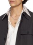 模特儿示范图 - 点击放大 - TOM WOOD - Rue Rhodium Plated Silver Chain Necklace