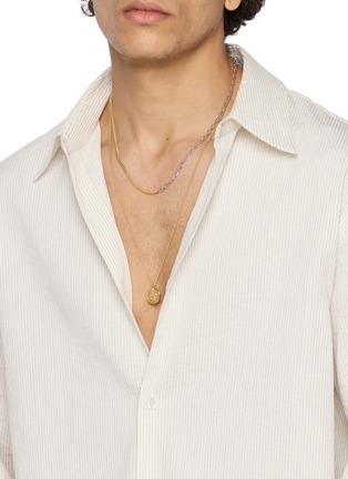 模特儿示范图 - 点击放大 - TOM WOOD - Rue Rhodium Plated Silver Chain Necklace