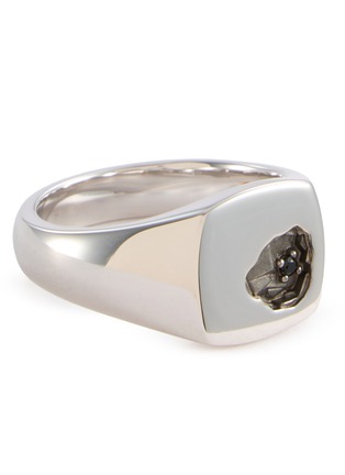 细节 - 点击放大 - TOM WOOD - Small Spinel Minied Rhodium Plated Silver Ring