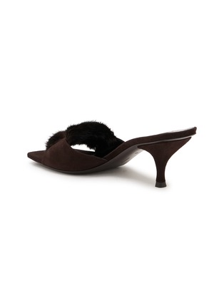 细节 - 点击放大 - THE ROW - Suzy 60 Mink Trim Suede Mules