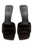 模特儿示范图 - 点击放大 - THE ROW - Suzy 60 Mink Trim Suede Mules