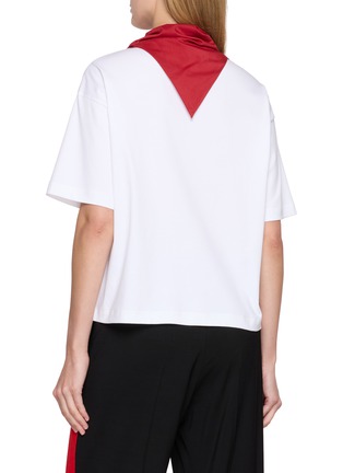 背面 - 点击放大 - EQUIL - Scarf Accent Cotton Knit T-Shirt