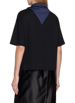 背面 - 点击放大 - EQUIL - Scarf Accent Cotton Knit T-Shirt