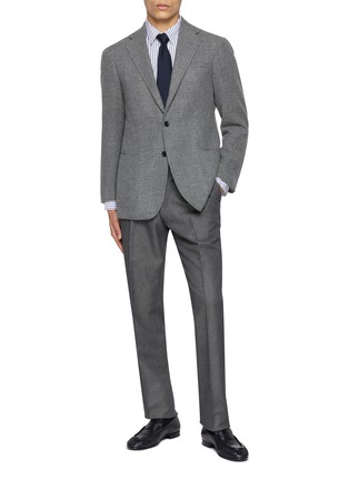 模特儿示范图 - 点击放大 - RING JACKET - Balloon Roving Kersey Blazer Jacket