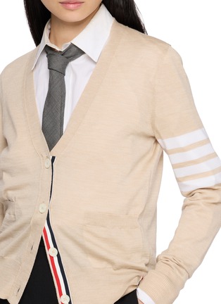  - THOM BROWNE - 4-Bar V-Neck Cardigan
