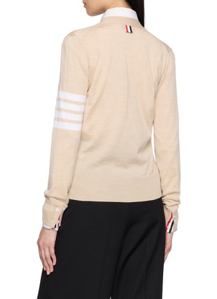 背面 - 点击放大 - THOM BROWNE - 4-Bar V-Neck Cardigan