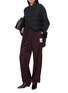 模特儿示范图 - 点击放大 - MIHARA YASUHIRO - Drawstring Waistband Label Detail Satin Pants