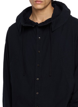  - THE VIRIDI-ANNE - Hooded Button Up Shirt