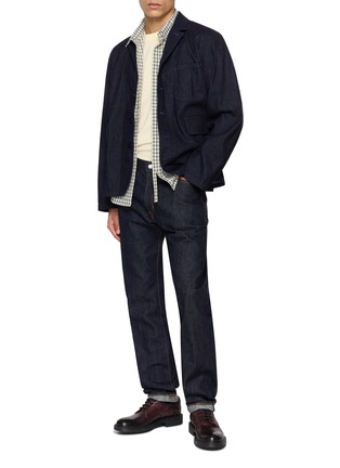 模特儿示范图 - 点击放大 - EDWIN - Tailored Dark Wash Denim Work Jacket