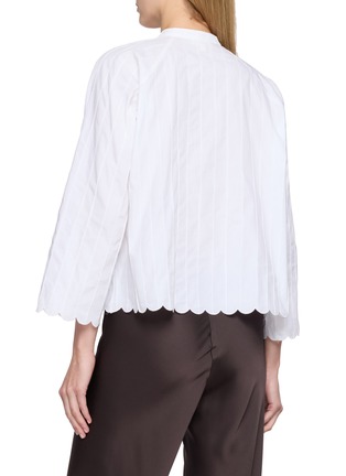 背面 - 点击放大 - MS MIN - Tie Front Pleated Top