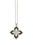 首图 - 点击放大 - ROBERTO COIN - Princess Flower 18K Rose White Gold Diamond Malachite Ruby Necklace