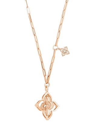 细节 - 点击放大 - ROBERTO COIN - Venetian Princess 18K Rose Gold Diamond Chrysoprase Ruby Necklace