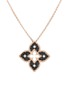 首图 - 点击放大 - ROBERTO COIN - Venetian Princess 18K Rose Black White Gold Black Diamond Ruby Necklace