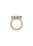细节 - 点击放大 - ROBERTO COIN - Princess Flower 18K Rose White Gold Diamond Turquoise Ruby Ring