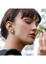 细节 - 点击放大 - ROBERTO COIN - Princess Flower 18K Rose White Gold Diamond Malachite Ruby Stud Earrings