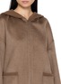  - CHEVITE - Chinchilla Cuff Cashmere Knit Hooded Jacket
