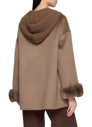 背面 - 点击放大 - CHEVITE - Chinchilla Cuff Cashmere Knit Hooded Jacket