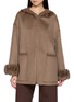 首图 - 点击放大 - CHEVITE - Chinchilla Cuff Cashmere Knit Hooded Jacket