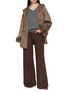 模特儿示范图 - 点击放大 - CHEVITE - Chinchilla Cuff Cashmere Knit Hooded Jacket