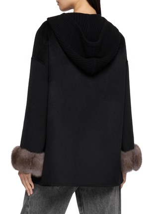 背面 - 点击放大 - CHEVITE - Chinchilla Cuff Cashmere Knit Hooded Jacket