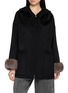 首图 - 点击放大 - CHEVITE - Chinchilla Cuff Cashmere Knit Hooded Jacket