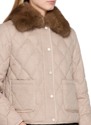  - CHEVITE - Quilted Sable Fur Collar Jacket