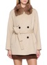 首图 - 点击放大 - CHEVITE - Sable Fur Collar Double Breasted Jacket