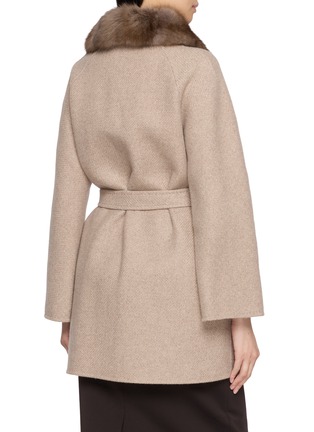 背面 - 点击放大 - CHEVITE - Sable Collar Cashmere Twill Jacket