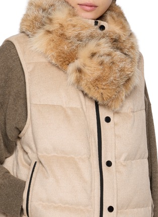 模特儿示范图 - 点击放大 - CHEVITE - US Lynx Fur Clip Muffler