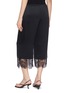 背面 - 点击放大 - POSSE - Black Lace Trim Pants