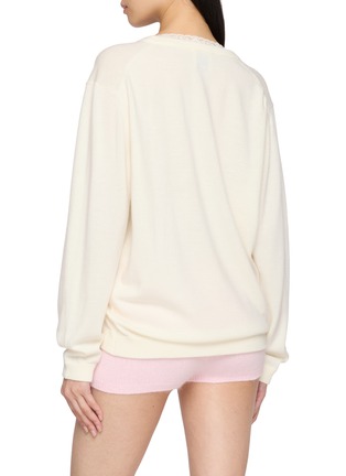 背面 - 点击放大 - POSSE - Primerose Lace Trim V-Neck Sweater