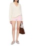模特儿示范图 - 点击放大 - POSSE - Primerose Lace Trim V-Neck Sweater