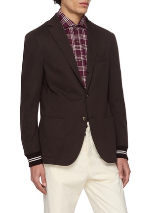 细节 - 点击放大 - ELEVENTY - Detachable Hooded Bib Single Breasted Blazer