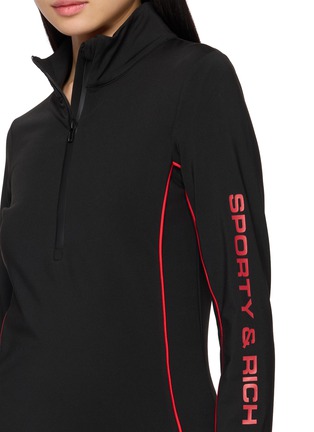  - SPORTY & RICH - BOLD LOGO 线条拉链领长袖上衣