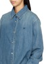  - MO&CO. - Logo Embroidered Denim Shirt