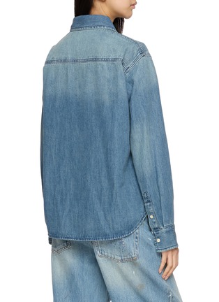 背面 - 点击放大 - MO&CO. - Logo Embroidered Denim Shirt