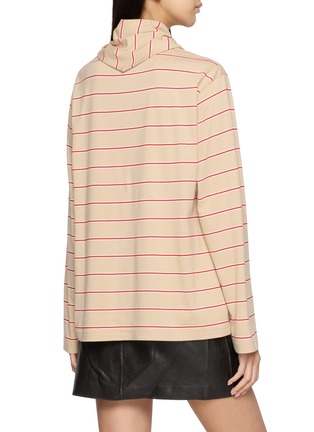 背面 - 点击放大 - MO&CO. - Long Sleeve Striped T-Shirt with Scarf