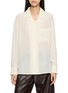 首图 - 点击放大 - MO&CO. - Floral Embroidered Collar Shirt