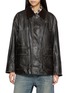 首图 - 点击放大 - MO&CO. - Contrast Collar Leather Field Jacket
