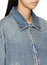 细节 - 点击放大 - MO&CO. - Detachable Collar Zip Up Denim Jacket