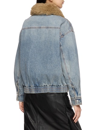 背面 - 点击放大 - MO&CO. - Detachable Collar Zip Up Denim Jacket